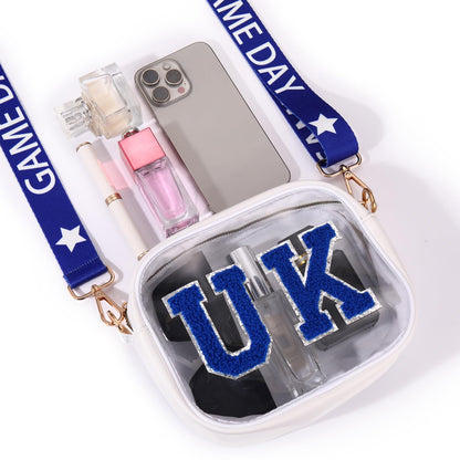 Game Day Clear Bag for Women Football Stadium Approved Clear Crossbody Purse Game Day Accessories Outfits
