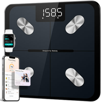 Etekcity Upgraded Smart Scale for Body Weight, FSA&HSA Eligible, Bathroom Digital Scale with BMI, Body Fat, Muscle Mass, 13 Metrics with a Large Display, Support Offline Mode and Apps Connection
