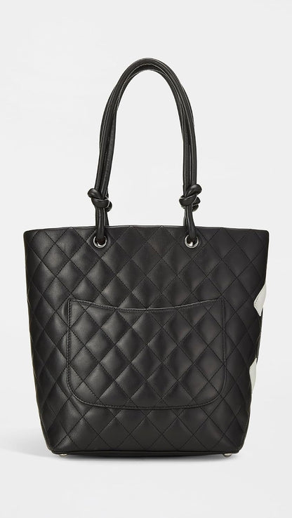WHAT GOES AROUND COMES AROUND Women's Pre-Loved Chanel Calfskin Cambon Small Tote Bag
