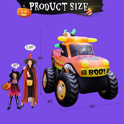 12FT Giant Halloween Inflatable Pumpkin, Blow up Halloween Decoration Built-in 6 LED and Flashing Light for Halloween Decoration Outdoor Indoor Home Party Supplies Halloween Lawn Decor