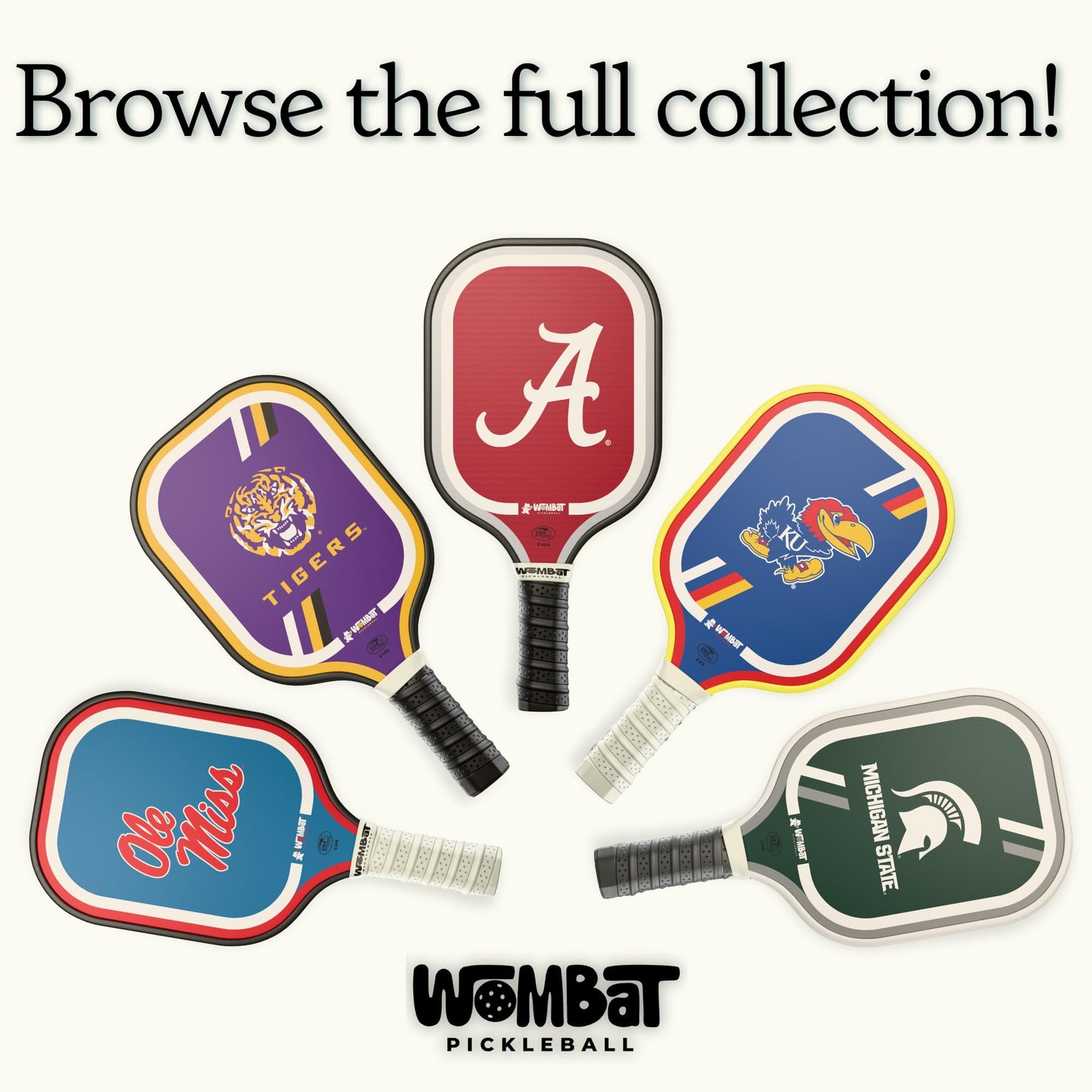 Officially Licensed College Pickleball Racquet