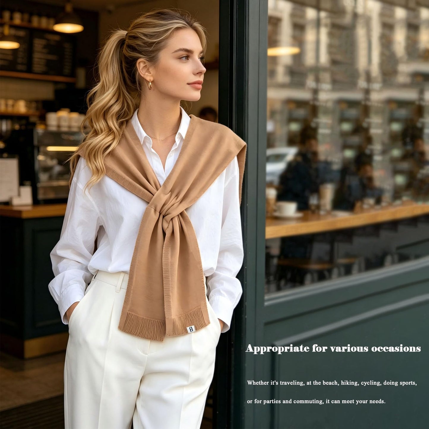 huablo Women's Fashion Knitted Shawl