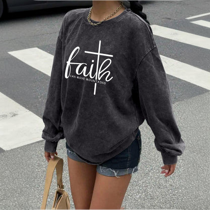 Christian Shirts for Women Faith Can Move Mountains