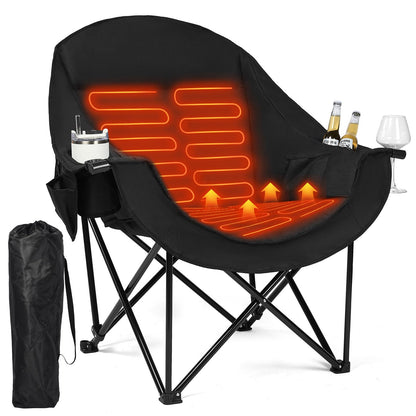 Oversized Camping Chairs for Adults - Heavy Duty Padded Outdoor Camp Chair