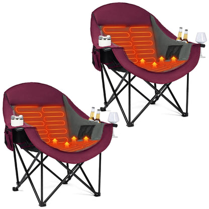 Oversized Camping Chairs for Adults - Heavy Duty Padded Outdoor Camp Chair