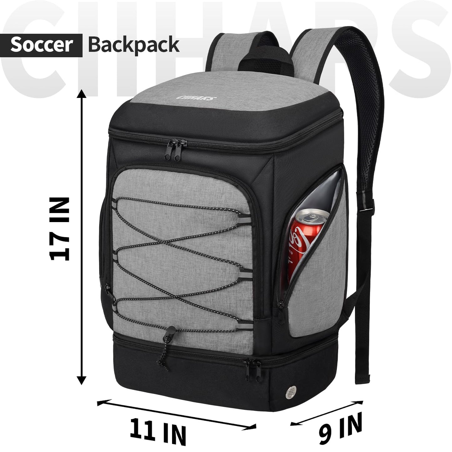 Soccer Backpack,Soccer Bag with Ball Holder and Shoe Compartment