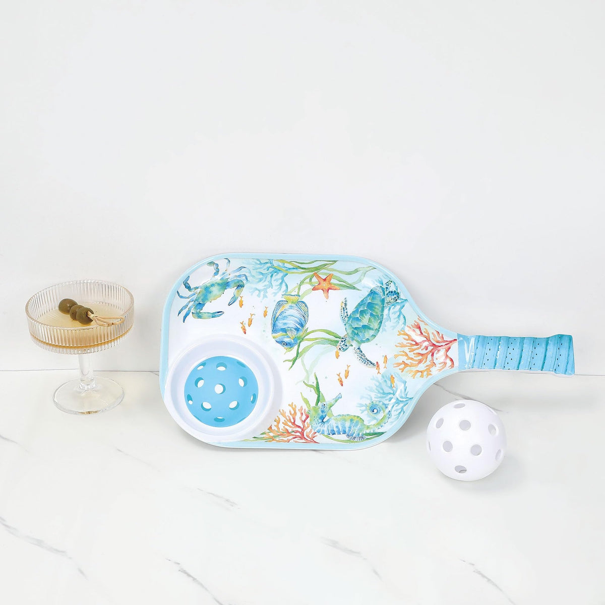 UPware Lovely Lemon Melamine Chip and Dip Snack Tray