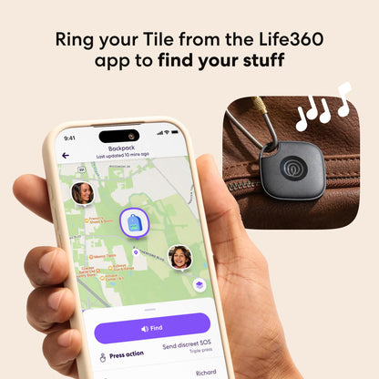 Life360 Tile - Bluetooth Tracker, Keys Finder and Item Locator for Keys, Bags and More. Phone Finder. Both iOS and Android Compatible. 1-Pack (Green Surf)