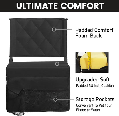Sheenive Stadium Seats with Back Support, Padded Bleacher Seat Cushion