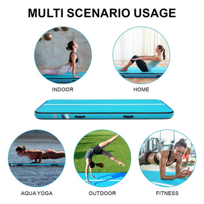 Tumble Track, Inflatable Tumbling Mat,Tumble Track Mats for Gymnastics, and Tumble Track with 4/6/8 Inches Thickness for Home, Training, Cheerleading, Yoga, Water with Pump
