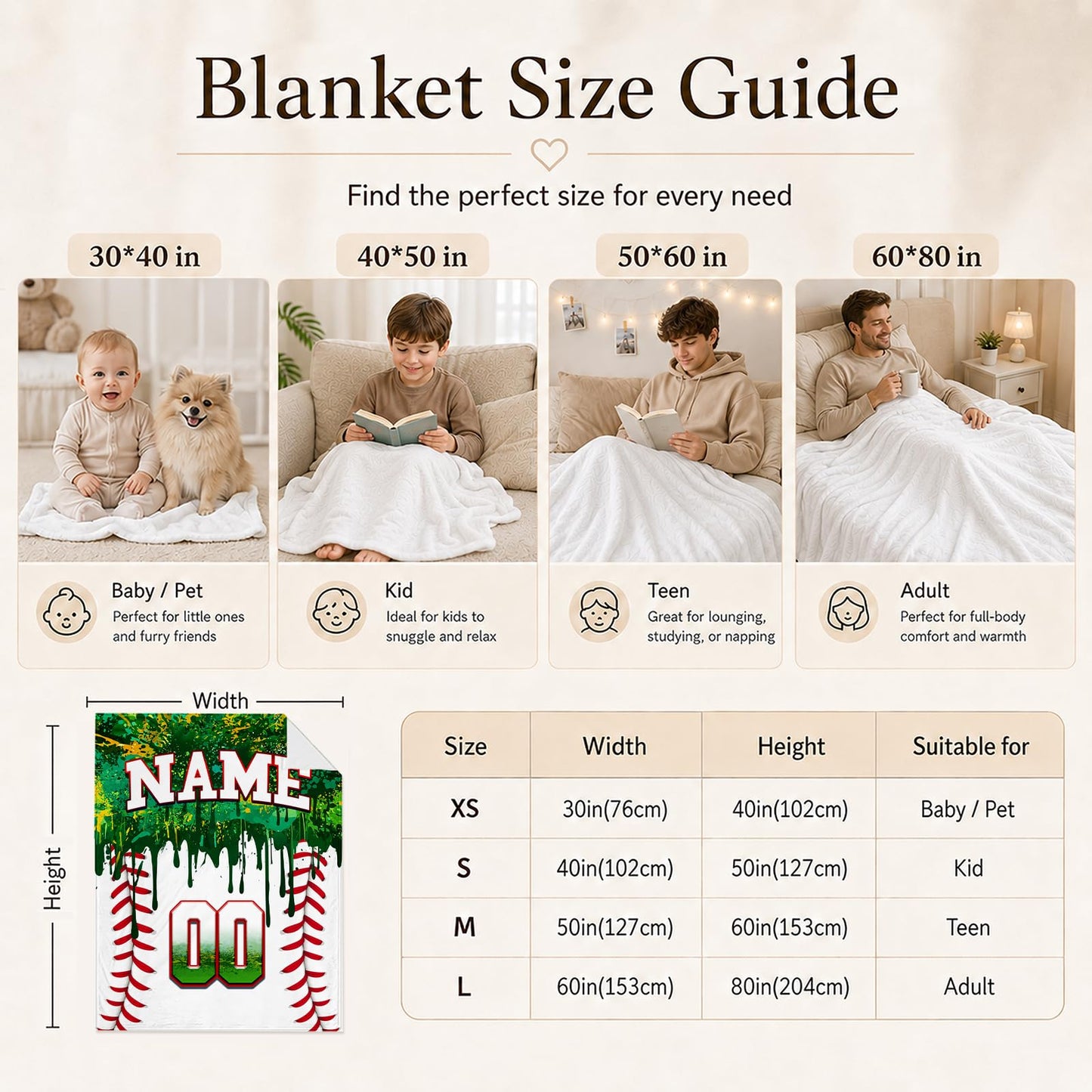 Kids Blanket Custom Baseball Blankets, Splashed Ink Throw Bed Travel