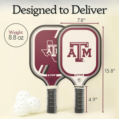 Officially Licensed College Pickleball Racquet