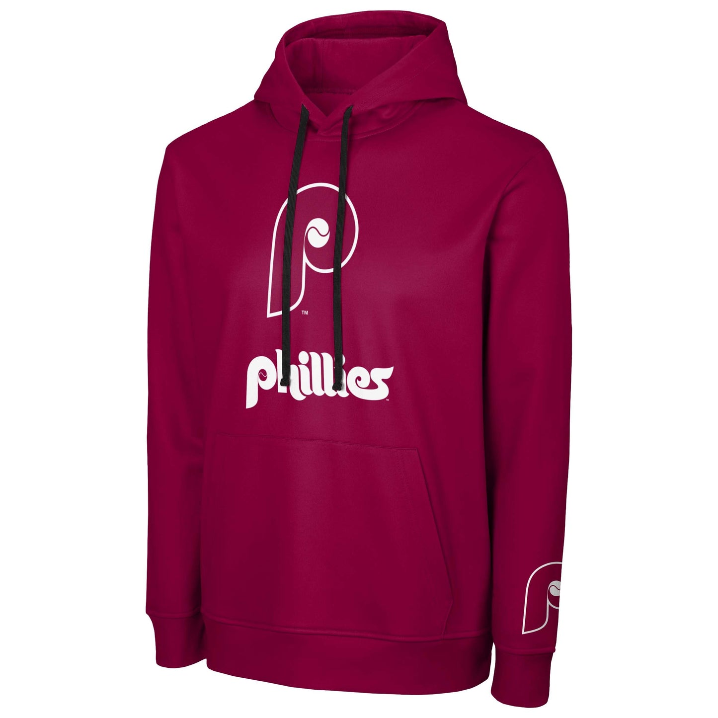 FOCO MLB Men's Official Cooperstown Primary Logo Wordmark Polyester Pullover Hoodie Sweatshirt