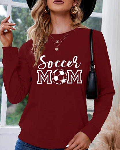 Womens Soccer Mom Sweatshirt Soccer Graphic Shirts Football Outfits
