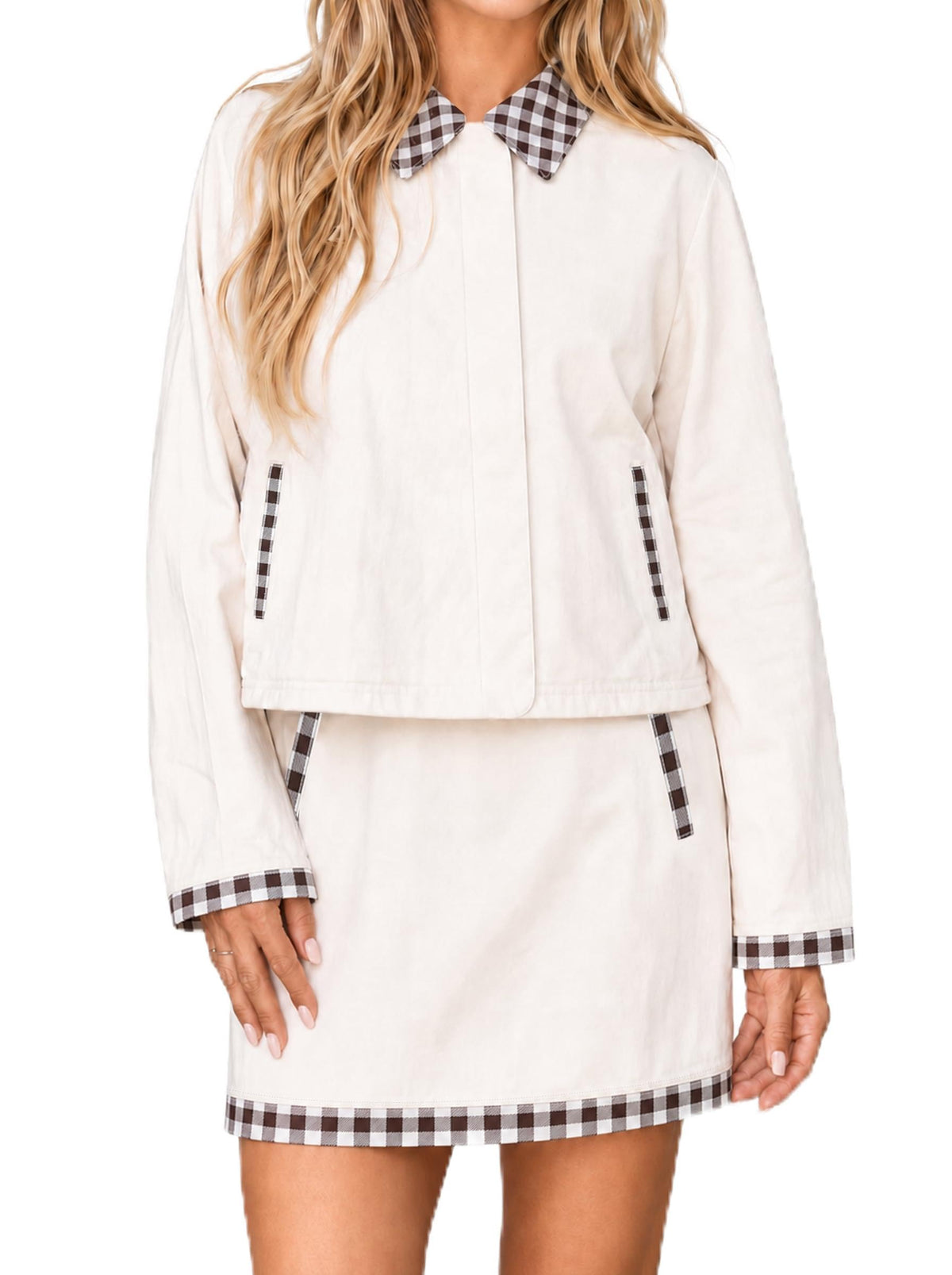Tankaneo Womens Plaid 2 Piece Outfit