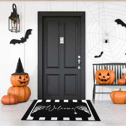 Tinideya 2 Pcs Halloween Door Mats Outdoor Layered Ghost Front Door Mat