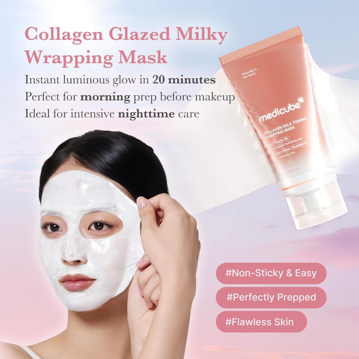 medicube Wrapping Mask PDRN Caffeine - Overnight Peel Off Facial Mask