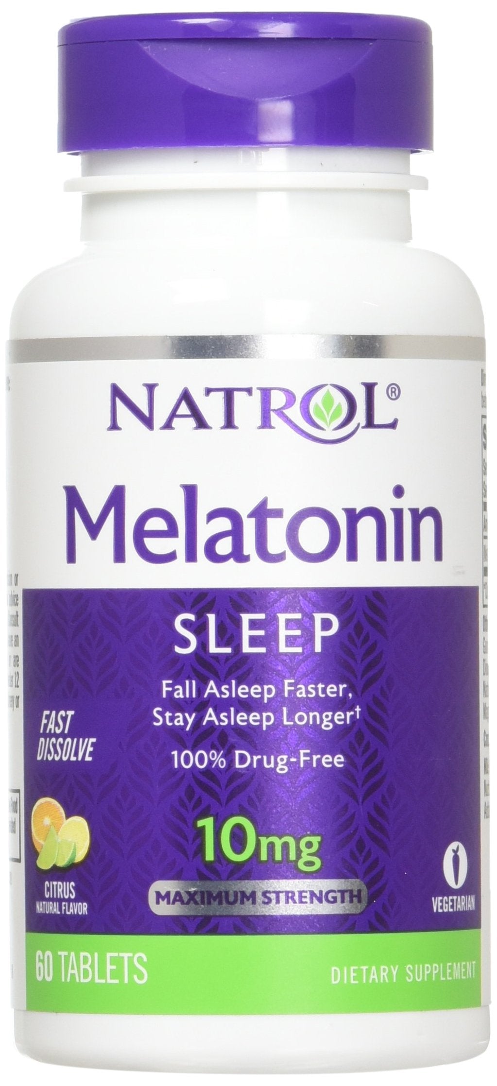 Natrol Melatonin 10mg Fast Dissolve Tablets - Strawberry Flavor, 100 Count, Sleep Aids for Adults, Fast Dissolve Melatonin for Adults, 100-Day Supply