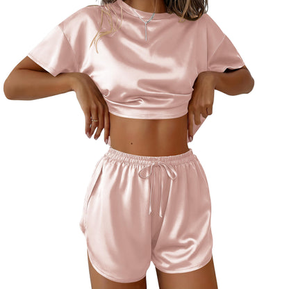 Ekouaer Womens Silk Pajama Set
