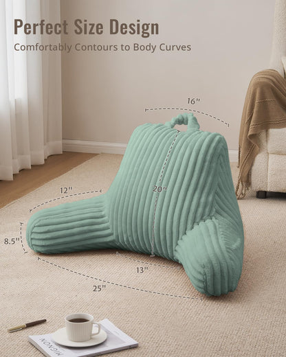 Blissful Diary Reading Pillow, Backrest Pillow with Shredded Memory Foam