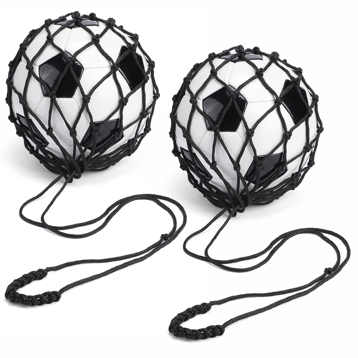 TOBWOLF Football Kick Trainer, Soccer Return Trainer Net Fits Ball Size 3, 4, 5, Hands-Free Soccer Kick Throw Training Aid
