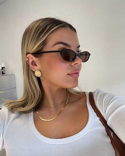 GUVIVI Retro Oval Sunglasses for Women