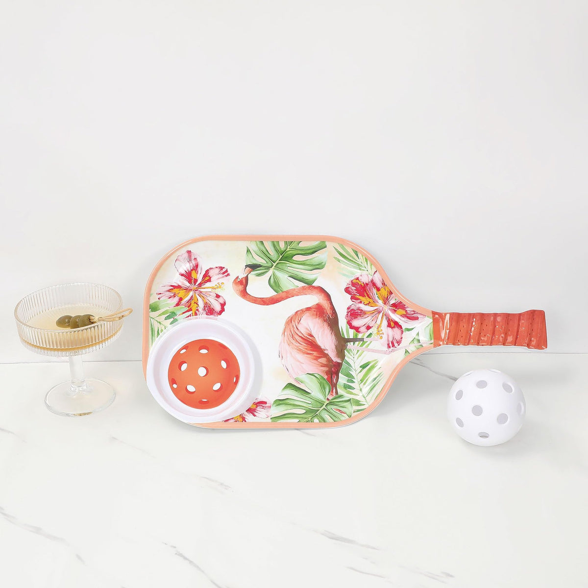 UPware Lovely Lemon Melamine Chip and Dip Snack Tray
