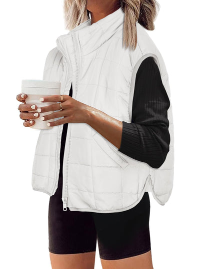 Zeagoo Womens Puffer Vest Ladies Sleeveless Zip Up Outerwear