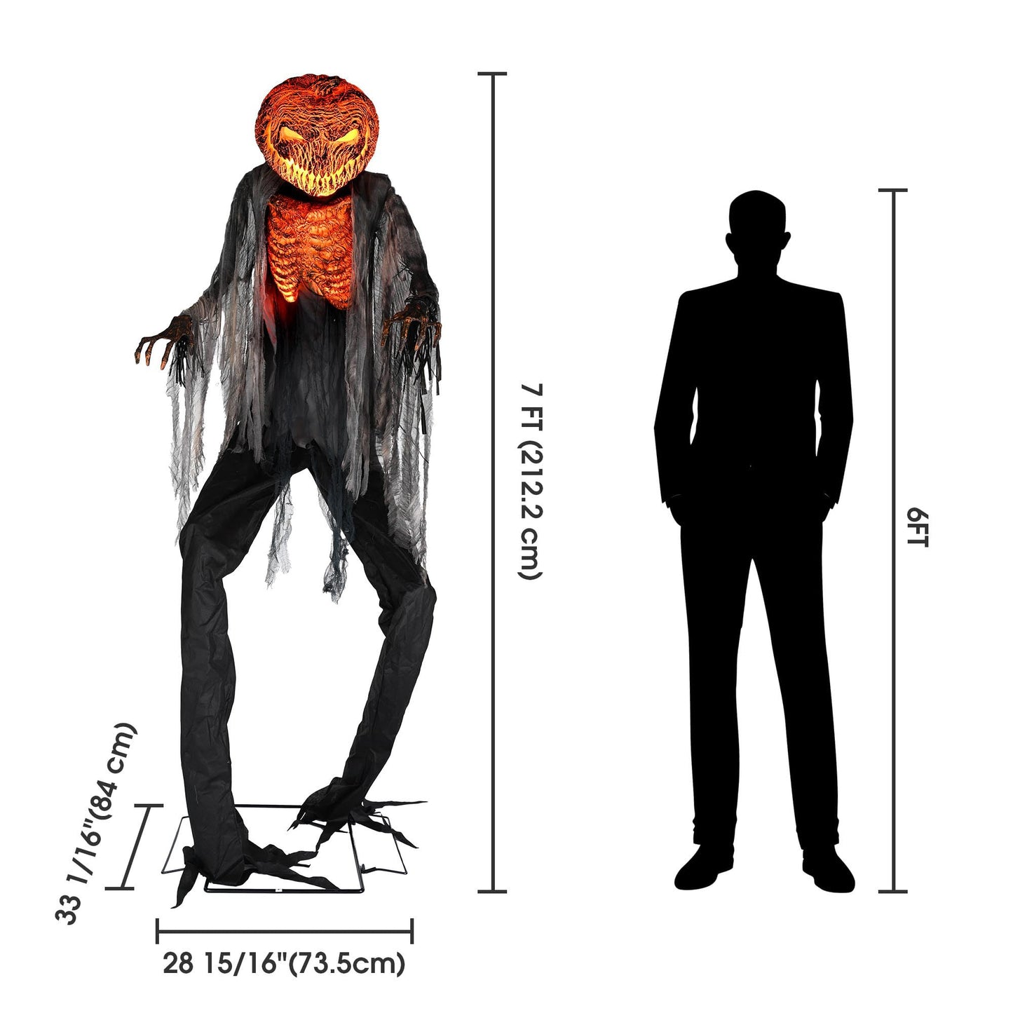AW 9Ft Animatronics Flying Witch Hovering Broom Animated AC 100V-240V Halloween Outdoor Decoration Motion Activated 2026