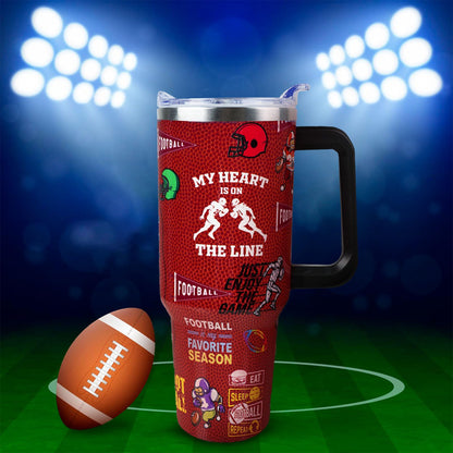 Baseball Mom 40 oz Tumbler with Handle and Straw Lid Leak Proof