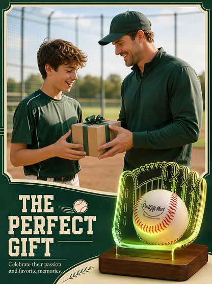CoolGift Mart Light Up Baseball Glove Display Stand
