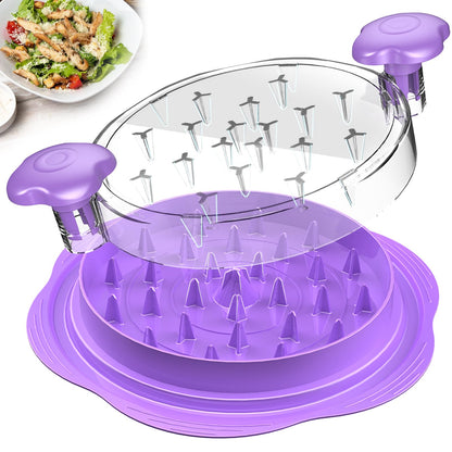 SURETIVIAN Chicken Shredder Tool Twist Large Chicken Breast Shredder with Brush&Fork, Visible Meat Shredder Machine, Anti-Slip Strip, Ergonomic Handle, BPA Free, Pork Beef Chicken(Hot Pink)