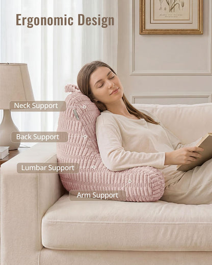 Blissful Diary Reading Pillow, Backrest Pillow with Shredded Memory Foam