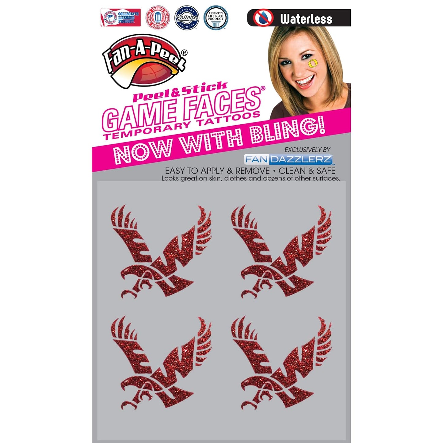 Alabama Waterless Temporary Tattoos - Hypoallergenic Peel and Stick Waterproof Temporary Tattoos - Officially Licensed