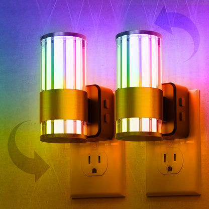 L LOHAS LED Night Light, Modern Night Lights Plug into Wall | 2 Pack
