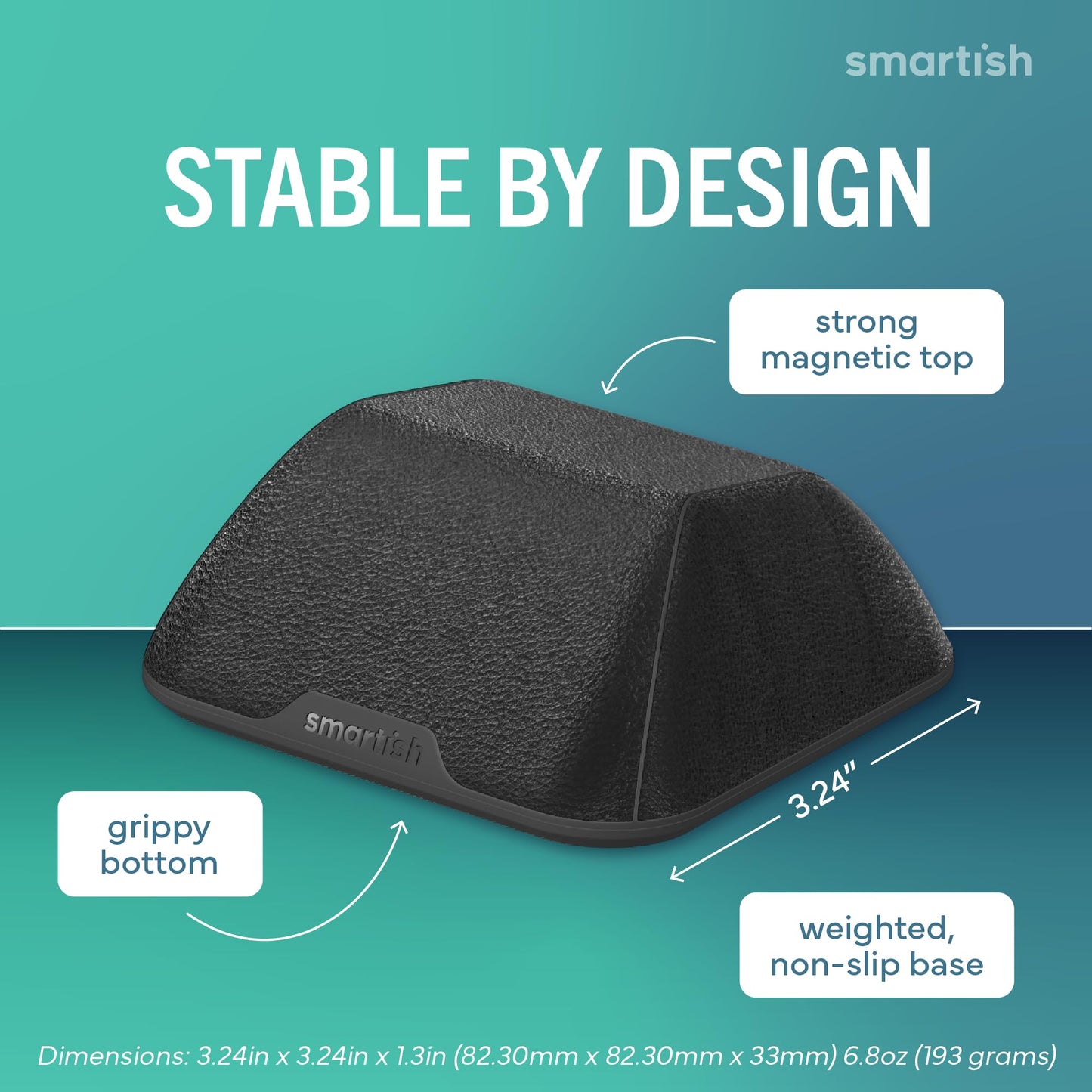 Smartish® Magnetic Cord Holder - Bigger Cable Wrangler Organizer with Magnet Clips for Charger Management on Desktop, Nightstand - Holds 6+ Cables - I'm Blushing