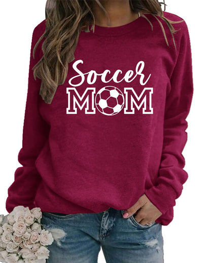 Womens Soccer Mom Sweatshirt Soccer Graphic Shirts Football Outfits