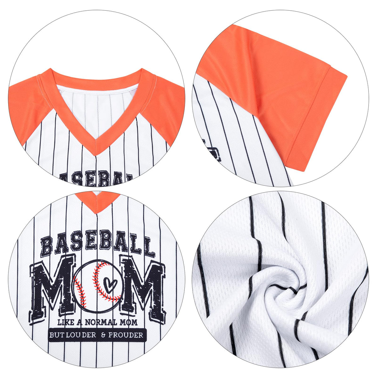 Baseball Mom Shirts for Women V Neck Baseball Stripe Outfits