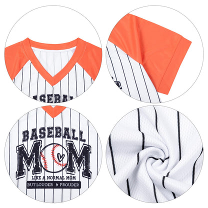 Baseball Mom Shirts for Women V Neck Baseball Stripe Outfits