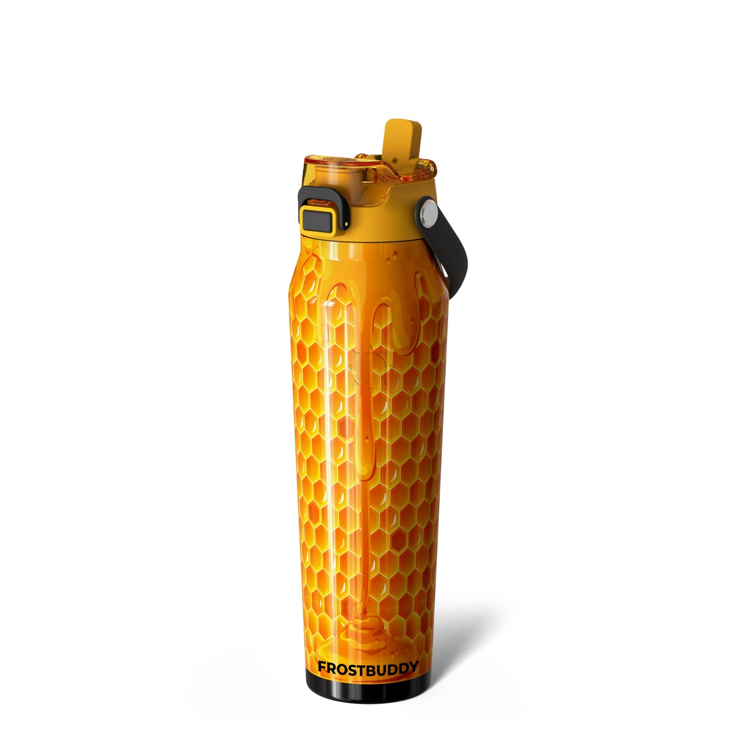 Frost Buddy 24oz Insulated Water Bottle - Straw & Chug Lid - Leak-Proof | Sip-or-chug dual lid | Ice-cold for 24+ hours | Cup-holder friendly