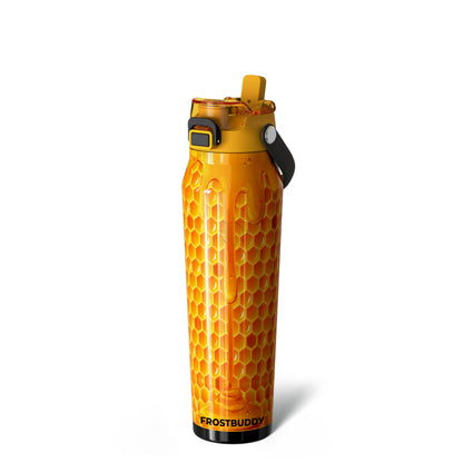 Frost Buddy 24oz Insulated Water Bottle - Straw & Chug Lid - Leak-Proof | Sip-or-chug dual lid | Ice-cold for 24+ hours | Cup-holder friendly