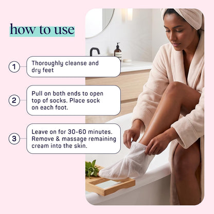 SpaLife Moisturizing Foot Sockies | Foot Mask for Dry Cracked Feet | Tea Tree Oil Softening Booties | Callus Remover Alternative | Self Care Gifts for Women | 8 Pack