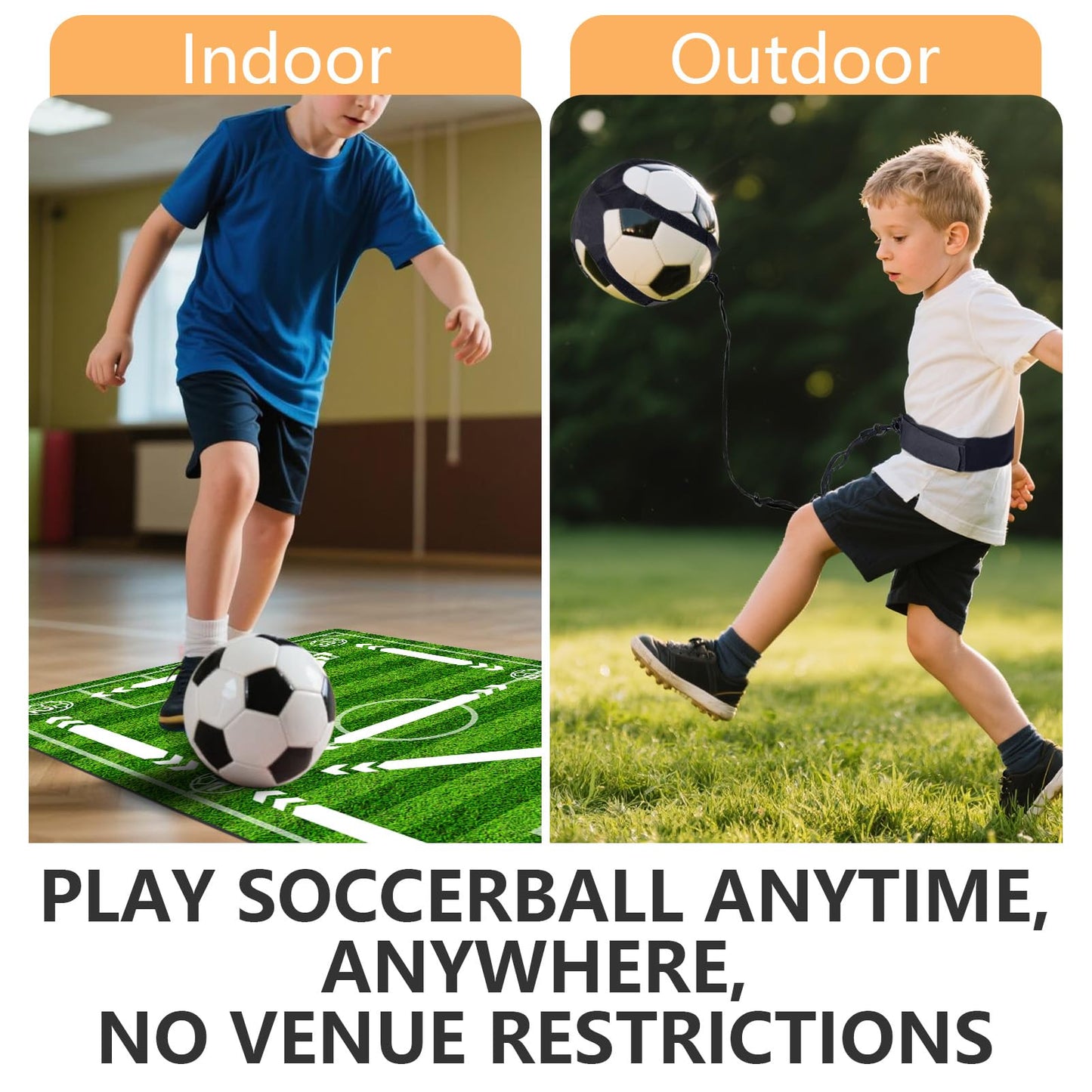 Soccer training mat,Soccer training equipment accessories for All Ages to Improve Speed Strength Agility and Coordination,Anti-Slip/Silent Mat