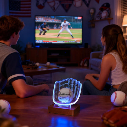 CoolGift Mart Light Up Baseball Glove Display Stand