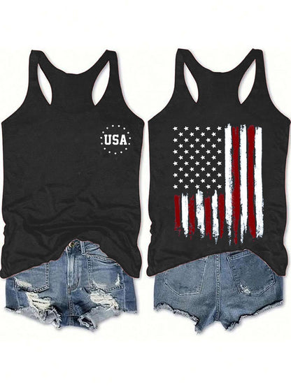 Women's 4th of July Outfits USA Shirt Memorial Day Red White and Blue Patriotic Shirts American Flag Graphic Tops