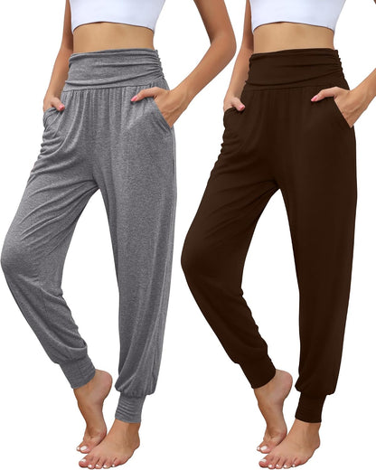 Locoowai 2 Pack Women's Yoga Sweatpants with Pockets