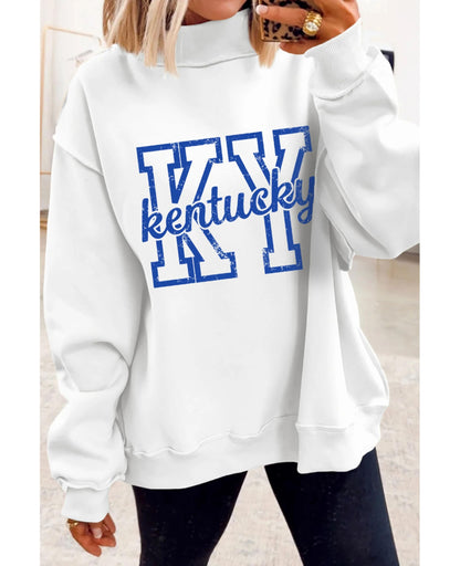 SELINK Womens Double Printed Reversible Mock Neck Sweatshirts Pullover Tops
