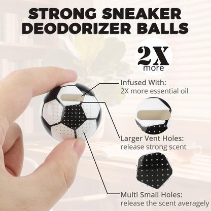 Knixmax Shoe Deodorizer Balls Odor Eliminator for Sneakers 6 Pack Baseball