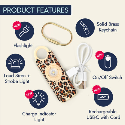 She’s Birdie 3.0 New Version – The Original Personal Safety Alarm for Women by Women–Loud Siren, Flash Light and Rechargeable Battery in a Variety of Colors (Aqua Blue)