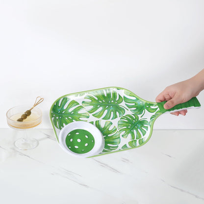 UPware Lovely Lemon Melamine Chip and Dip Snack Tray